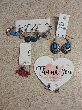 Sterling Lot Of 6 Earrings